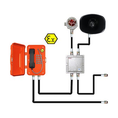 Điện thoại chống cháy nổ âm thanh và ánh sáng IP-